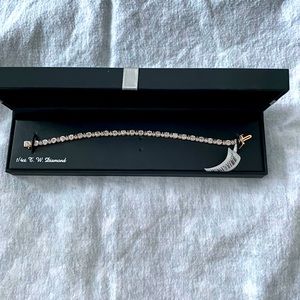 Real Diamonds sterling silver rose gold bracelet
